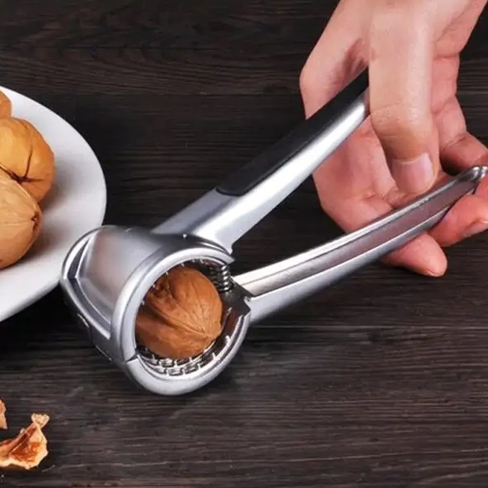 Walnut Cracker, Luxury Die-Cast Alloy Walnut Cracker &amp; Bottle Opener – Portable Nut Cutter Clamp