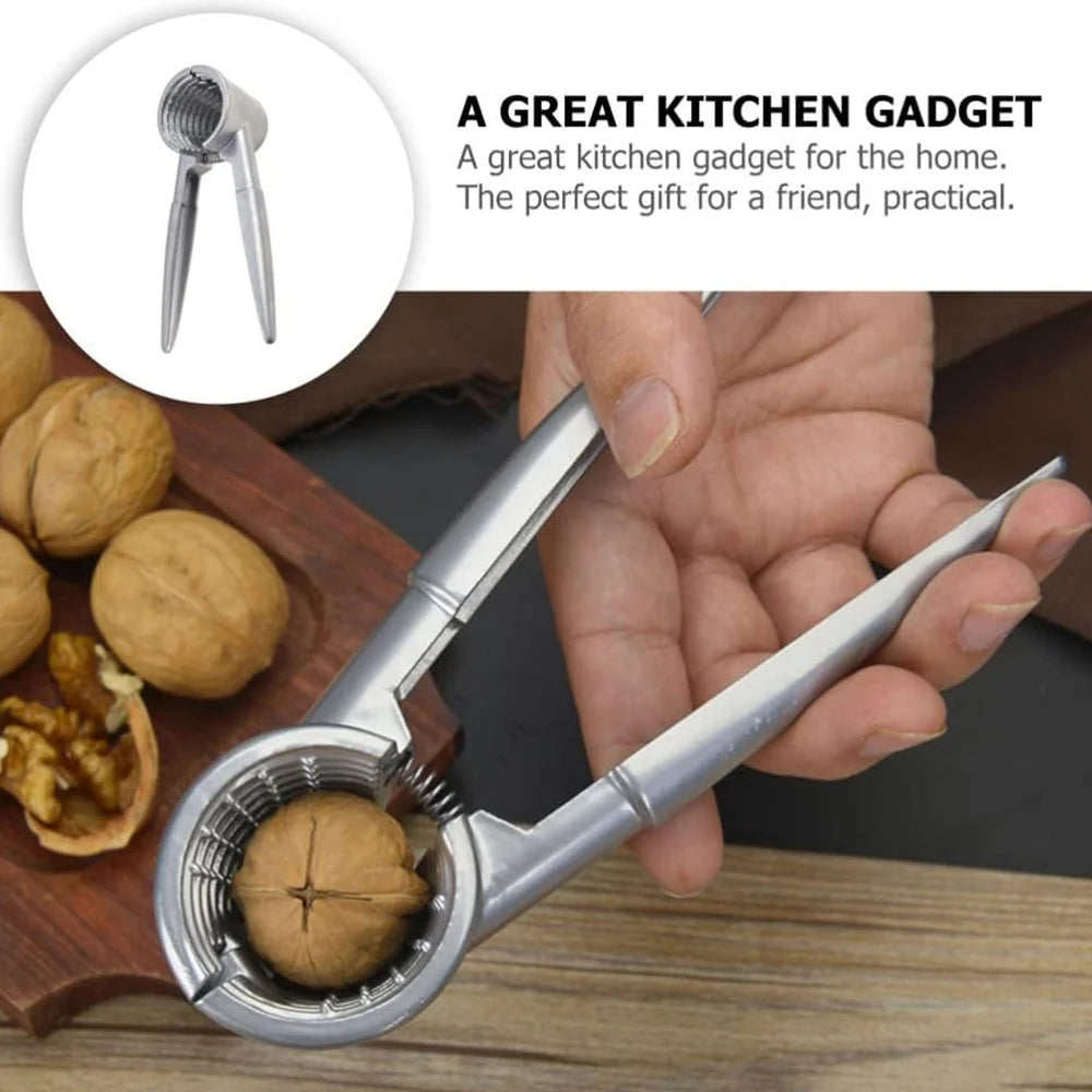 Walnut Cracker, Luxury Die-Cast Alloy Walnut Cracker &amp; Bottle Opener – Portable Nut Cutter Clamp