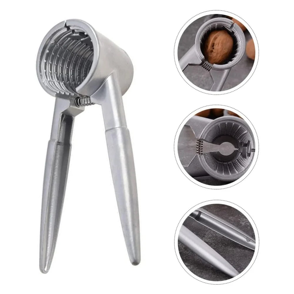 Walnut Cracker, Luxury Die-Cast Alloy Walnut Cracker &amp; Bottle Opener – Portable Nut Cutter Clamp