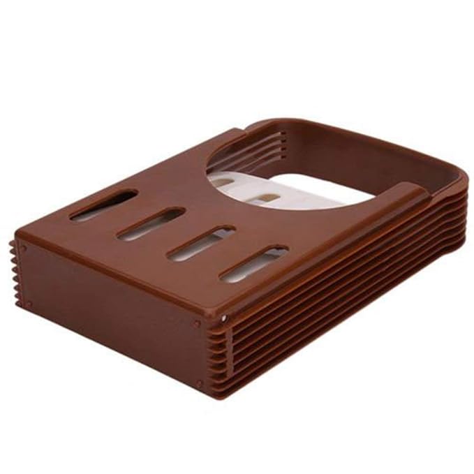 Plastic Foldable And Adjustable Bread Toast Slicer 4 Slice Thickness Bread Slicer Bread Slicer For Kitchen, Brown