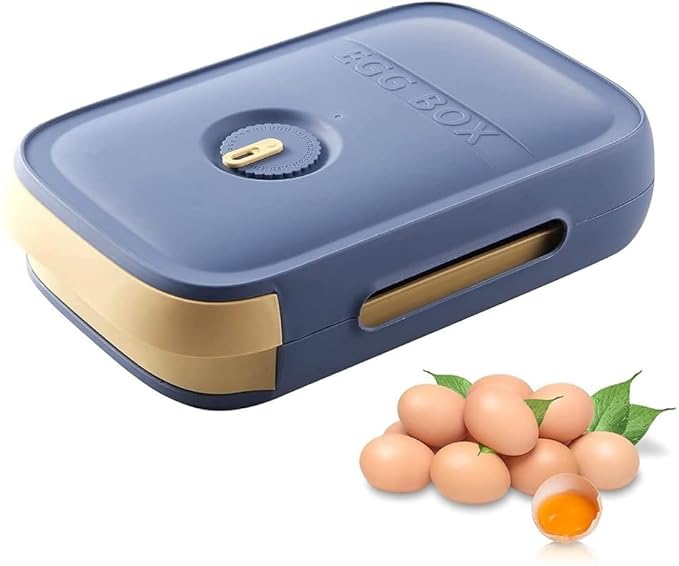 Stackable Egg Storage Box with Lid – Refrigerator Egg Holder Tray, Drawer Design Kitchen Organizer, BPA-Free Container Holds 18–20 Eggs