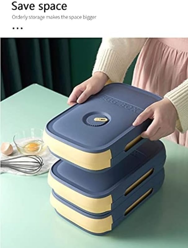 Stackable Egg Storage Box with Lid – Refrigerator Egg Holder Tray, Drawer Design Kitchen Organizer, BPA-Free Container Holds 18–20 Eggs