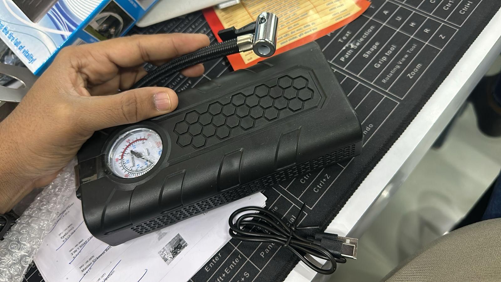 🚗 Portable Air Compressor Tire Inflator – Battery Powered &amp; Automatic 🚗