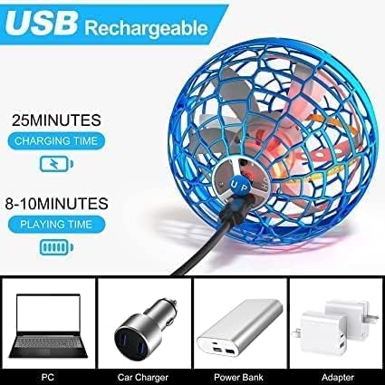 Magic Flying Ball Spinner – Rechargeable LED Boomerang Toy (Multicolor)